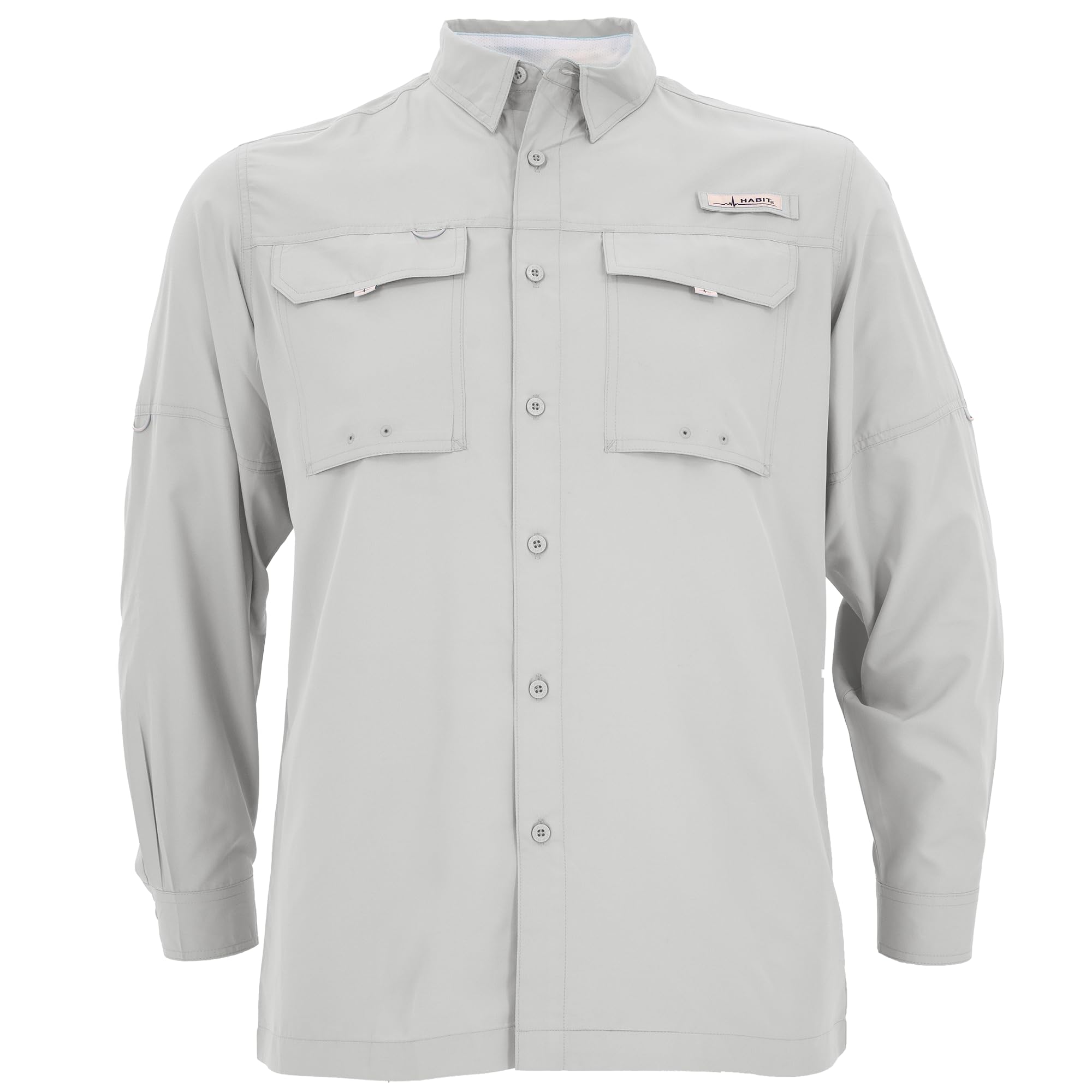 HABIT Men's Fourche Mountain Long Sleeve River Guide Fishing Shirt - UPF 40+ UV Protection