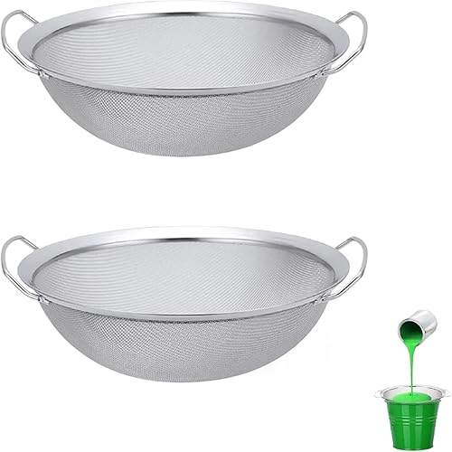 Colador de pintura de malla fina, colador de pintura de acero inoxidable de malla 60, se adapta a latas de pintura de más de 5 galones, filtros de