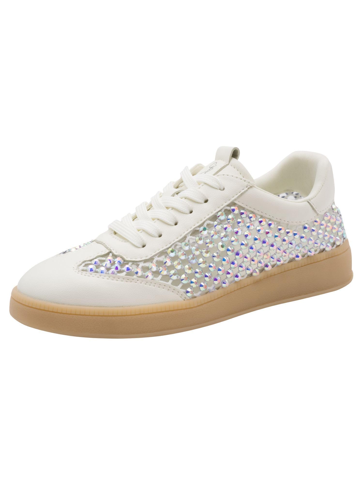 MARCO TOZZI Women Sneaker Soft Feel Me Removable Footbed Stylish, White (OFFWHITE), 4.5 UK