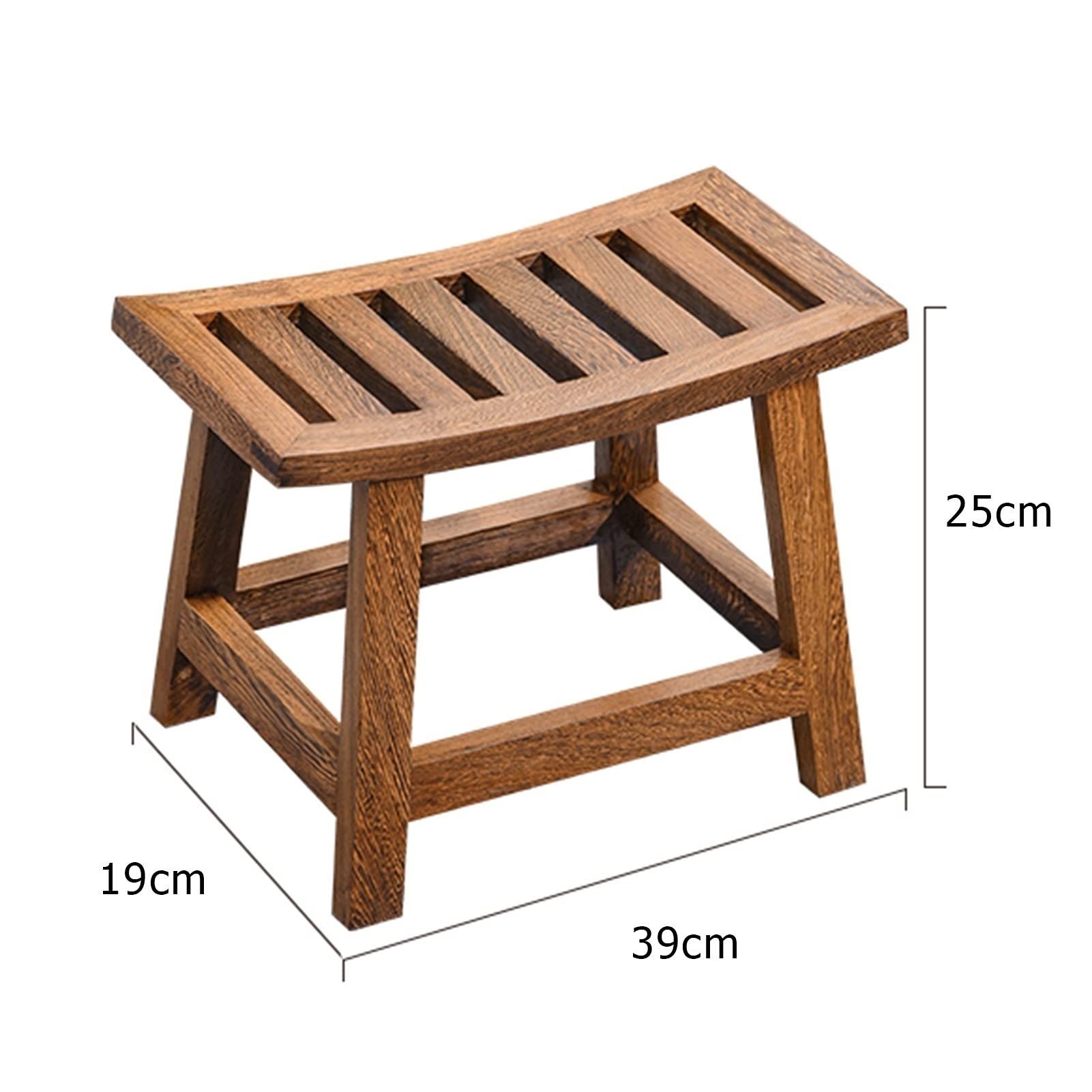 TBLOTYD Wooden Shower Stools | Bathtub Spa Wood Stool for Indoor Or Outdoor | Bathroom Waterproof Bath Chair for Elderly Disabled Non-Slip,Max. 200Kg