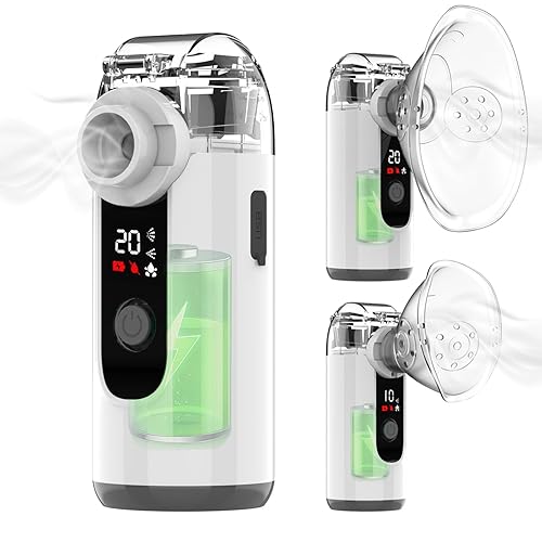 Nebulizador de mano para sistema respiratorio, nebulizador portátil con modo de autolimpieza, nebulizador recargable para viajes de oficina en casa