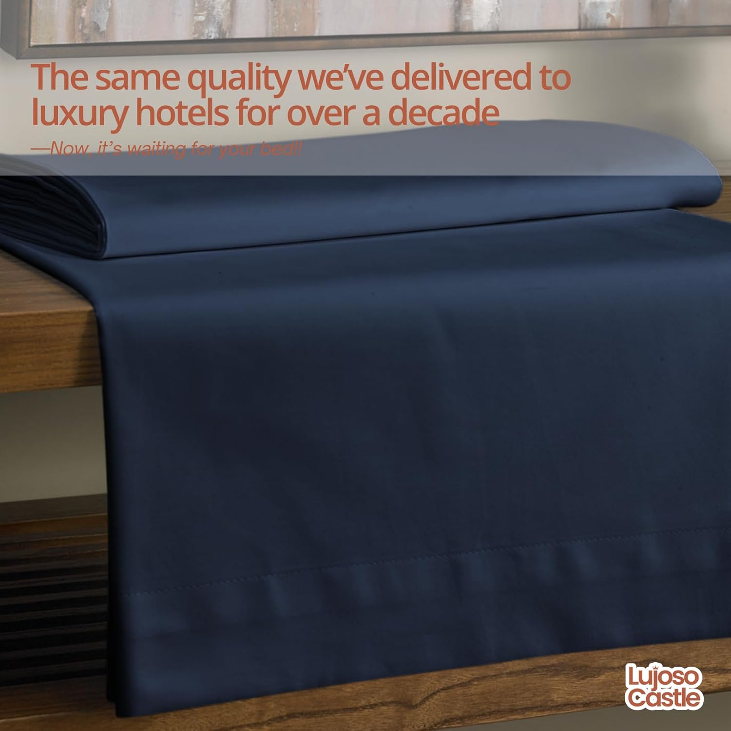 100% Egyptian Cotton Sheet Set – Soft & Breathable Long Staple Sateen - Includes 16 Inch Pocket Fitted Sheet, Flat Sheet & 2 Pillowcases (06 Navy Blue, King (U.S. Standard), 600)