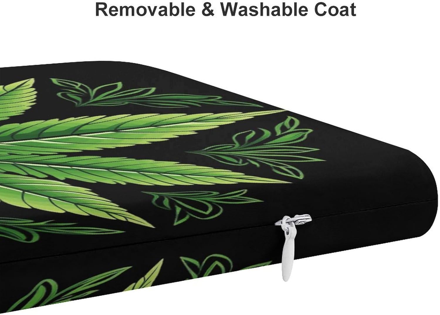 Weed Leaf Floor Pillow Meditation Yoga Cushion Square Chair Cushion Pillows Seating for Adults