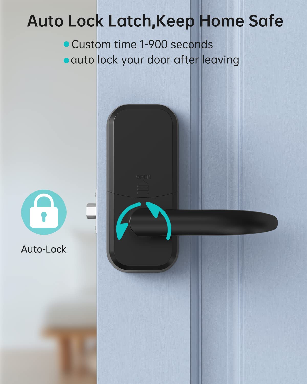 Hornbill Smart Lock Keyless Entry with Handle Fingerprint Door Locks