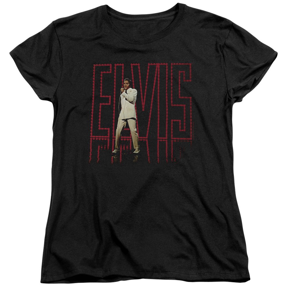 Elvis Presley Women's Black Elvis - Elvis 68 Album T-Shirt In Small,