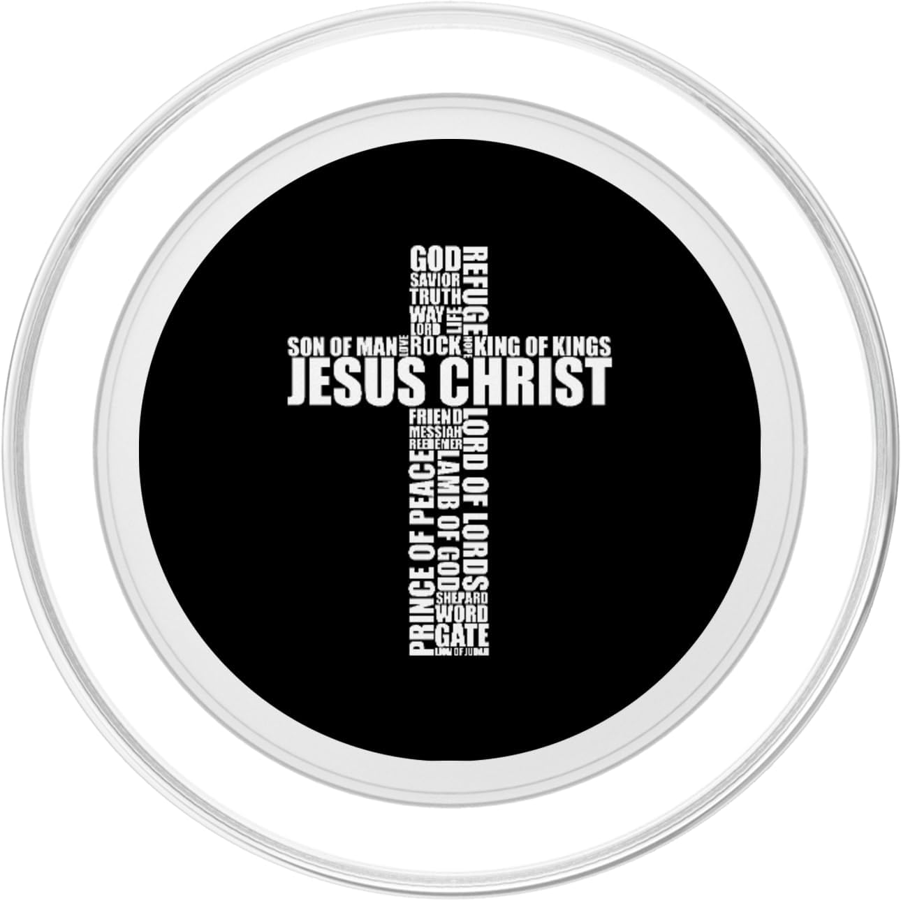 Christian Religious Spiritual Faith Cross Names Of Jesus PopSockets PopGrip: Swappable Grip for Phones & Tablets PopSockets PopGrip for MagSafe