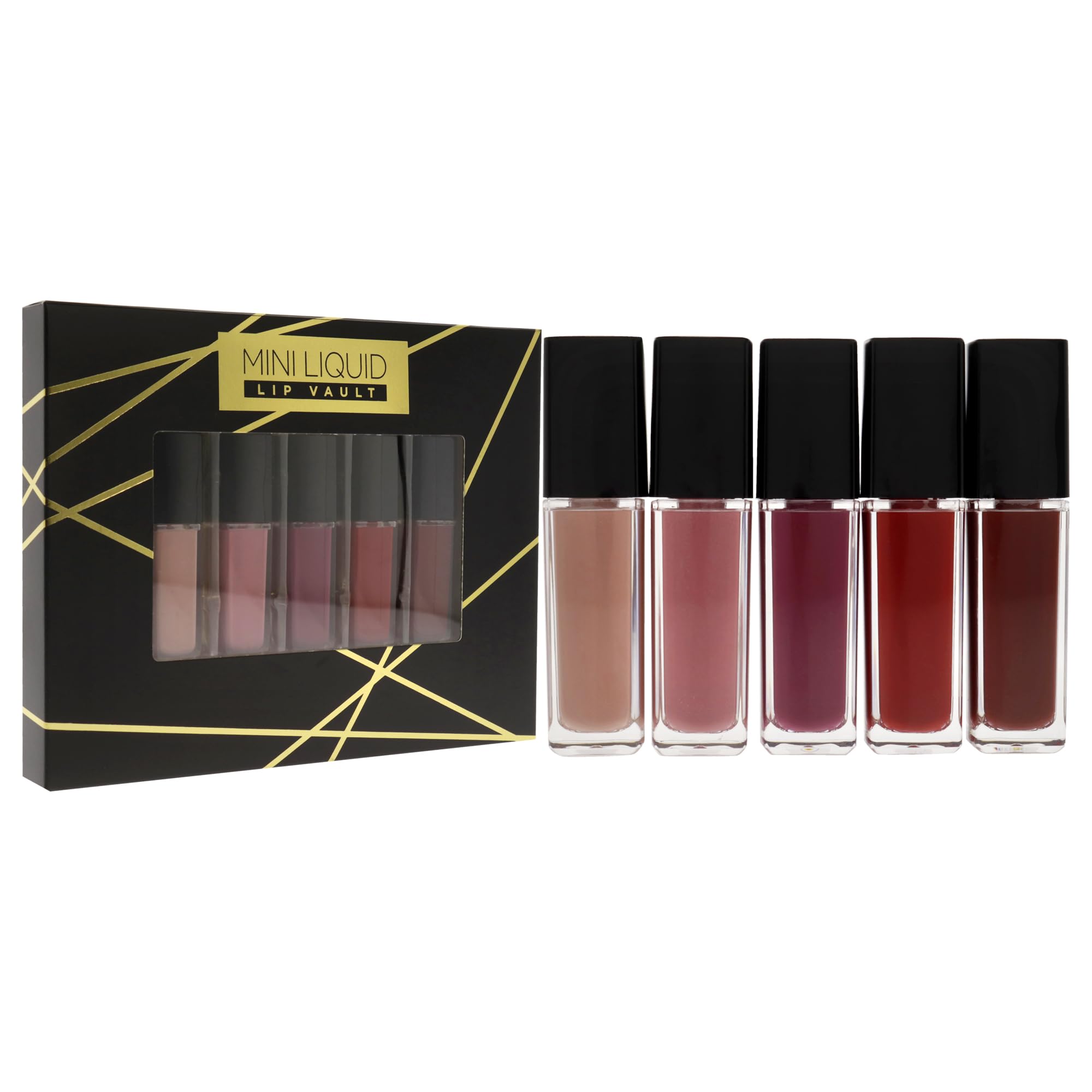 Mini Liquid Lip Vault by Reaction Retail 5 x 0.19 oz Lipstick, Cranberry, 28.09 ml (Pack of 1) - Image 3