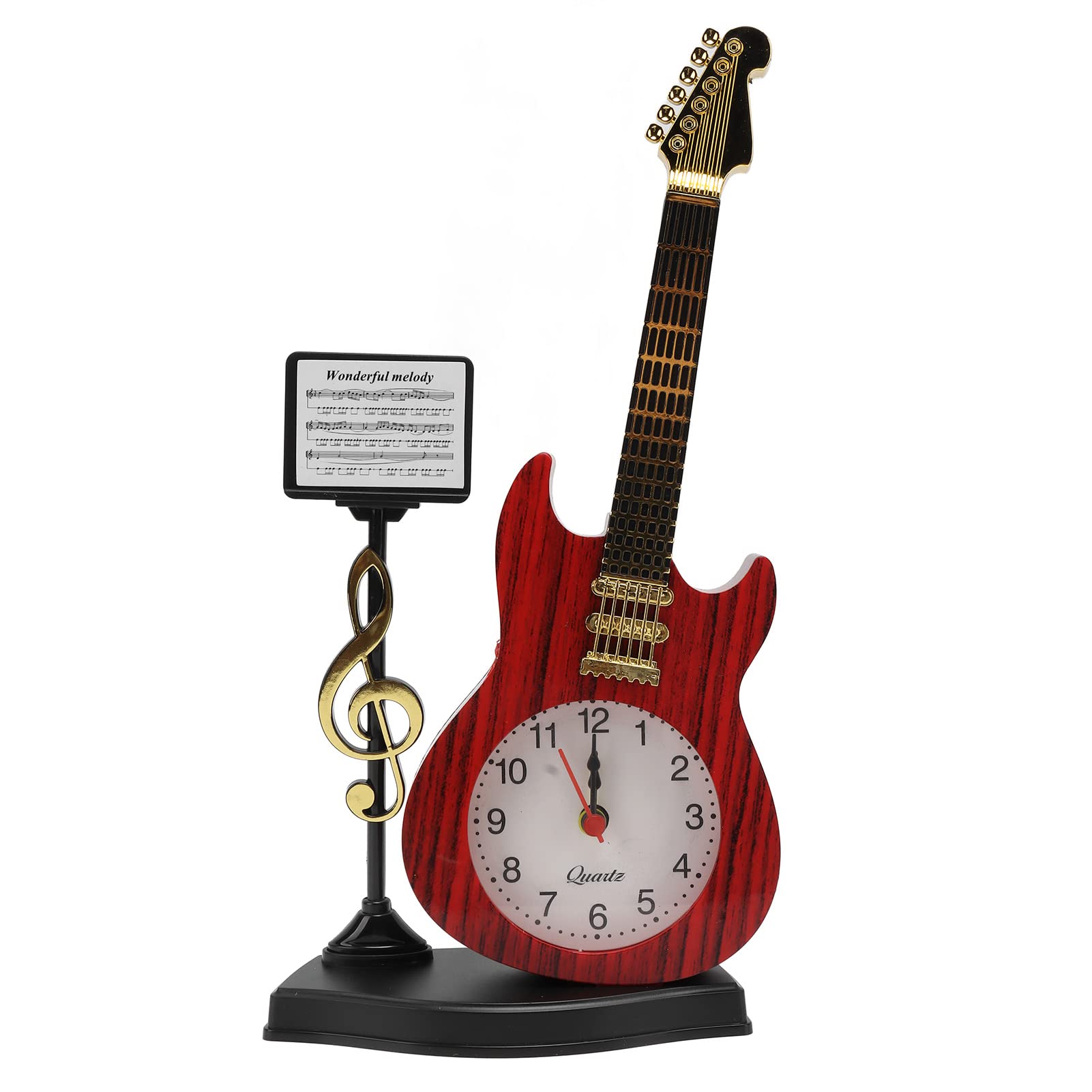 CRBWXONLIFE Violin Alarm Clock Unique Appearance Innovative Design for Home Living Room Desktop and Gifts 2167B