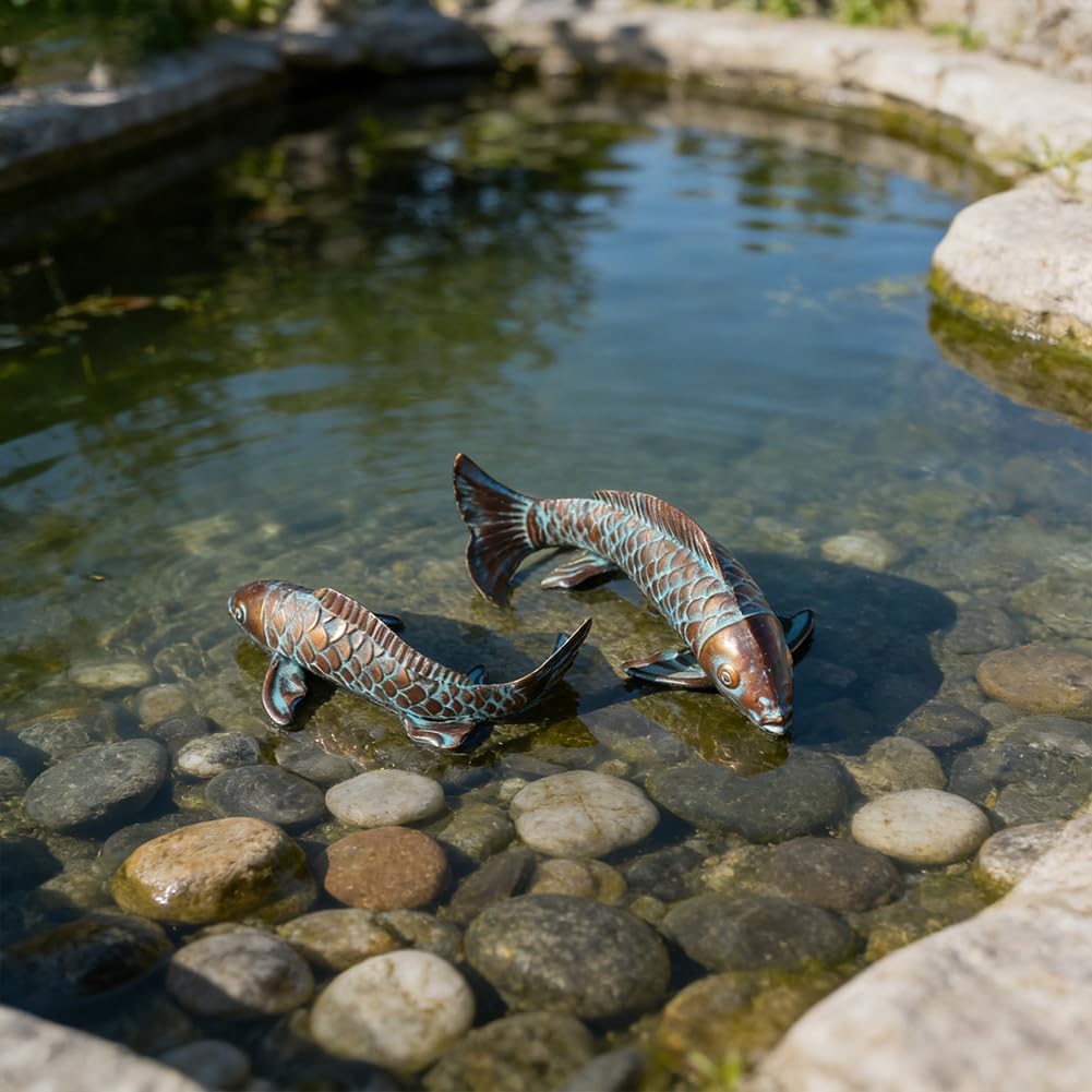 Amazon.com : CLYB Garden Statues Koi Fish Decor for Outside