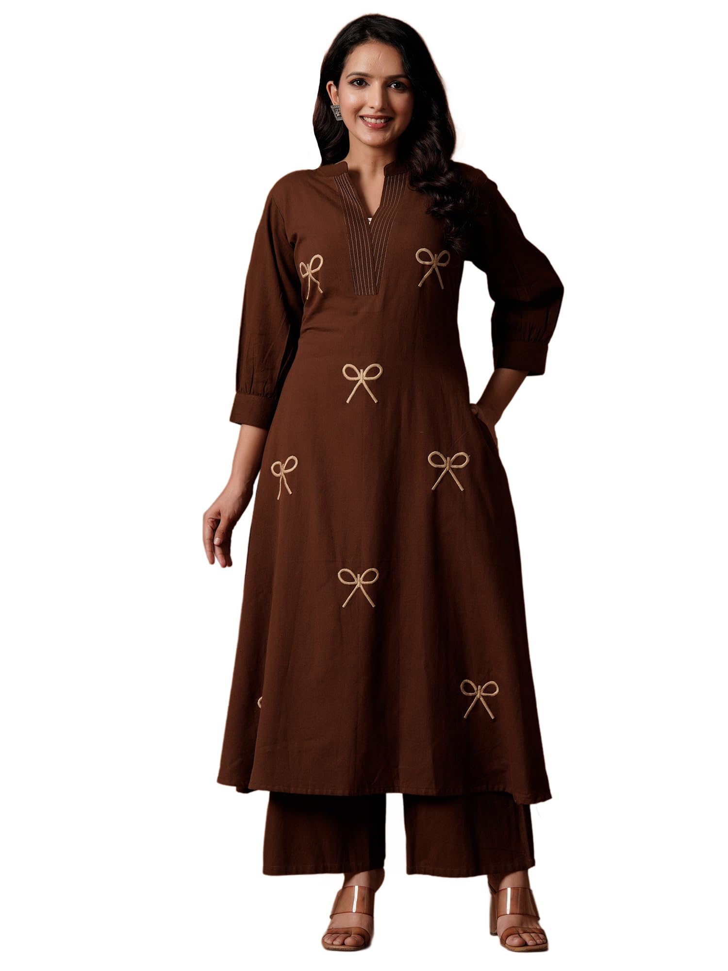 indo era Women's Catton Ethnic Co-Ord Set | Kurta Pant Set | Kurta Palazzo Set | Stylish Cotton Suit Set for Women,12478-picture-32