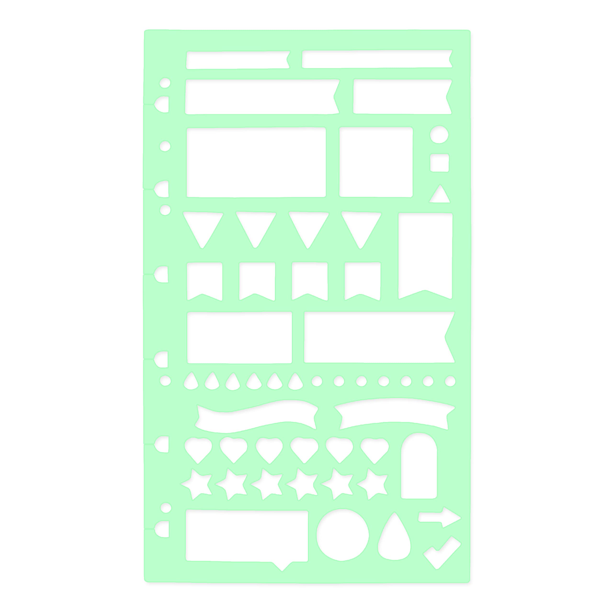 Filofax Accessory, Planning Stencil, Clipbook/Organizer/Notebook Compatible, 6.46" x 3.74" (B132780)