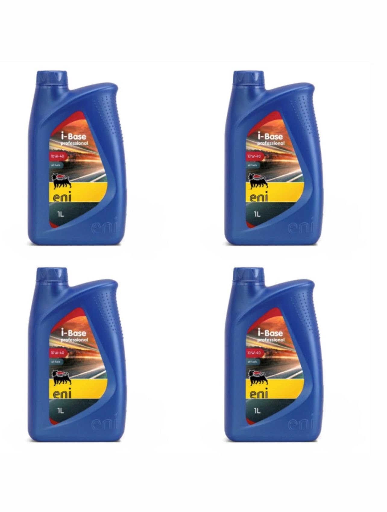 4 LITRI DI OLIO MOTORE ENI I-BASE PROFESSIONAL 10W40 API SL/CF DIESEL BENZINA 1L