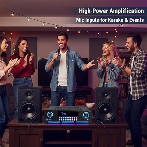 Miniatura 6 de Vaiyer Home Audio System Kit - 2000 W Bluetooth Amplifier w 10 Qty of 6.5" Framed Ceiling Speakers 200 W Each, 6-Ch Speaker Selector, 500 ft Speaker