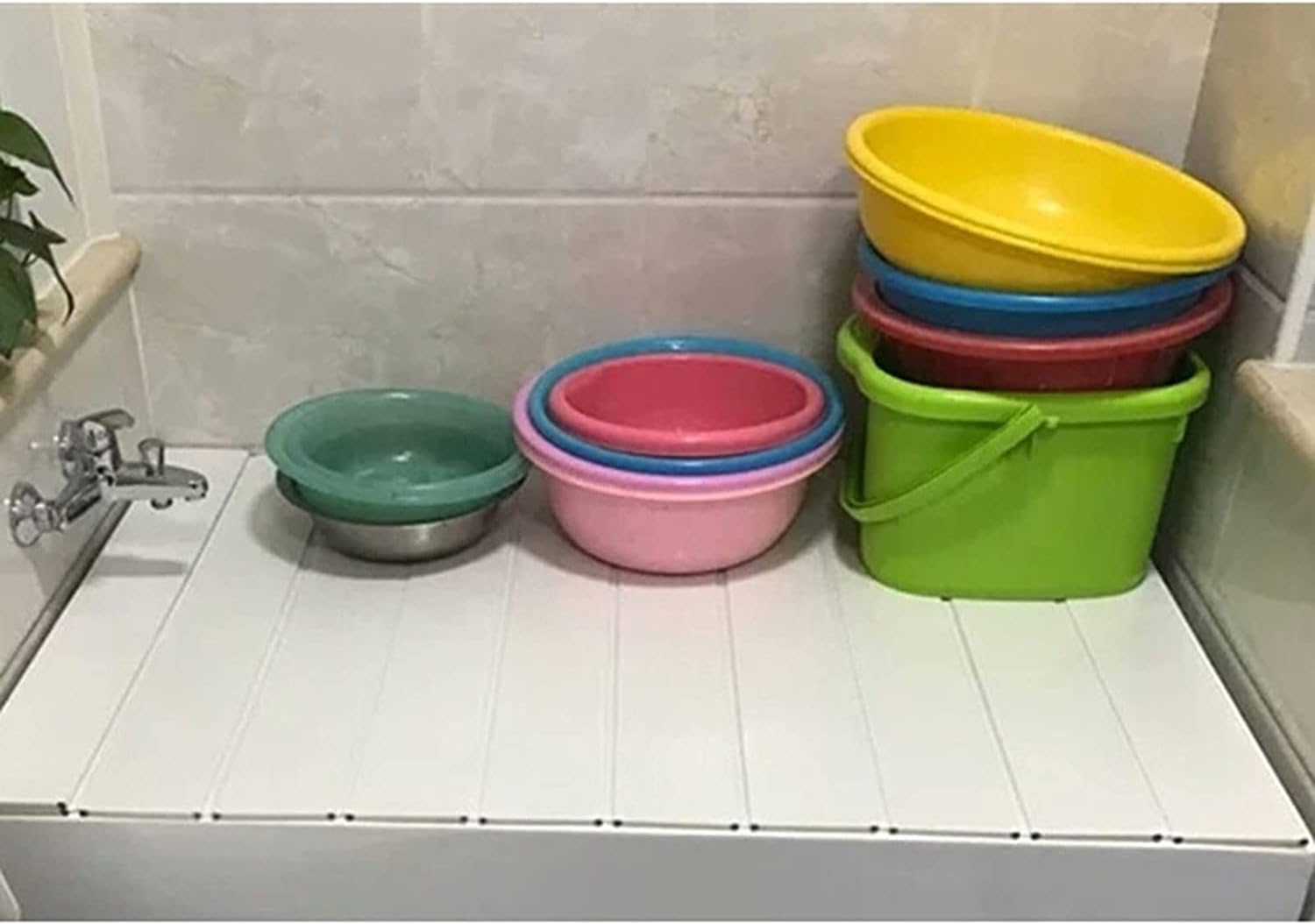 Lid Bathtub Tray Multi-Function Insulation Cover Shutter Bathtub Dust Board Thicker Stand PVC Convenient Storage (Color : White, Size : 145x80x0.6cm) (White 155x75x0.6cm)