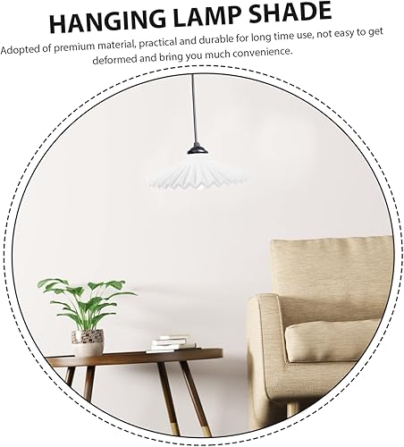 Miniatura 4 de DOITOOL Pantalla de cerámica decoración nórdica Escritorio Globo Lámpara colgante de cerámica Cubierta de lámpara de mesa Lámpara de mesa Pantalla