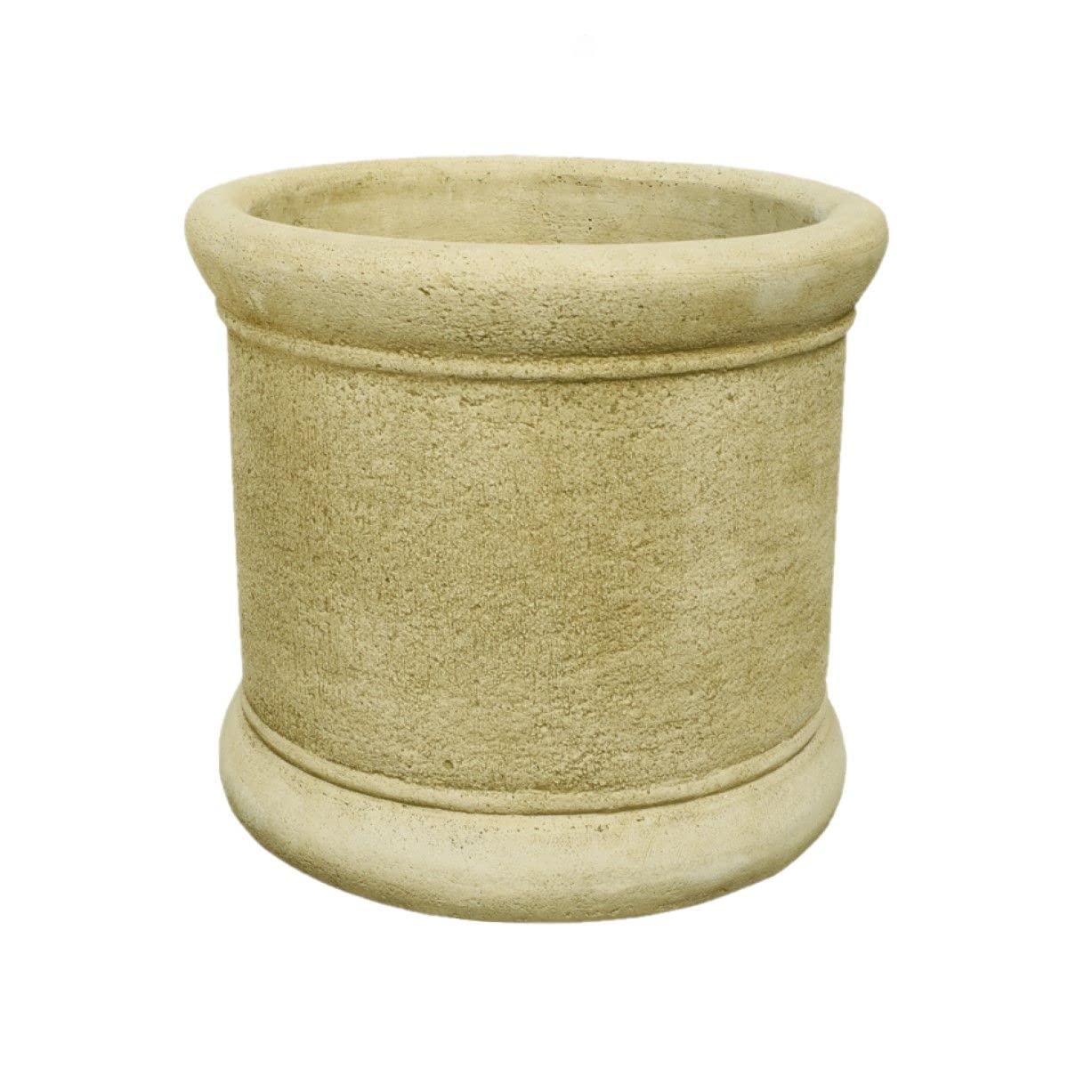 AnaParra Maceta Jardinera Lisa Rústica 50x50cm. para Exterior de Hormigón Piedra| Capacidad: 90L. Peso: 48Kg.