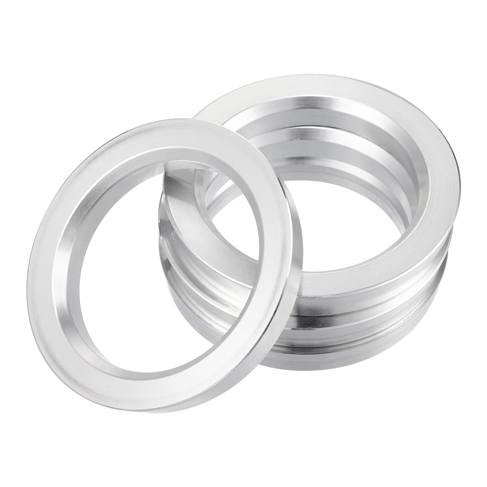 QUARKZMAN Anelli di Centraggio Mozzo in Alluminio 4 Pezzi per Auto | OD 76mm, ID 57.1mm, Spessore 10mm, Antivibrazione, Centraggio Ruota, Alta Precisione, Adatto A Vari Modelli