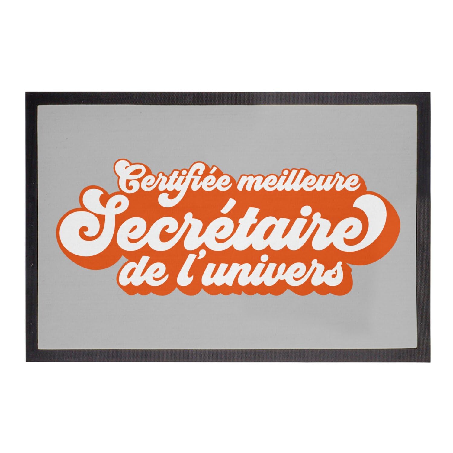 Paillasson gris 60x40 cm tapis entrée entreprise meilleure secrétaire