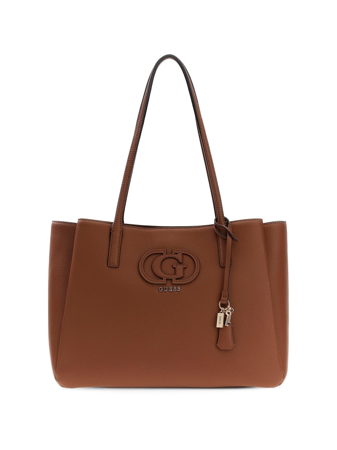 GUESS borsa a tracolla laptop bag con scomparto per laptop Isola Multi Compartment Tote Cognac marrone