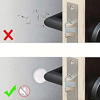 Vista 4 de Protector de pared para tope de puerta de 3.15 pulgadas, 8 piezas de amortiguadores de silicona suave blanca para manija de puerta, a prueba