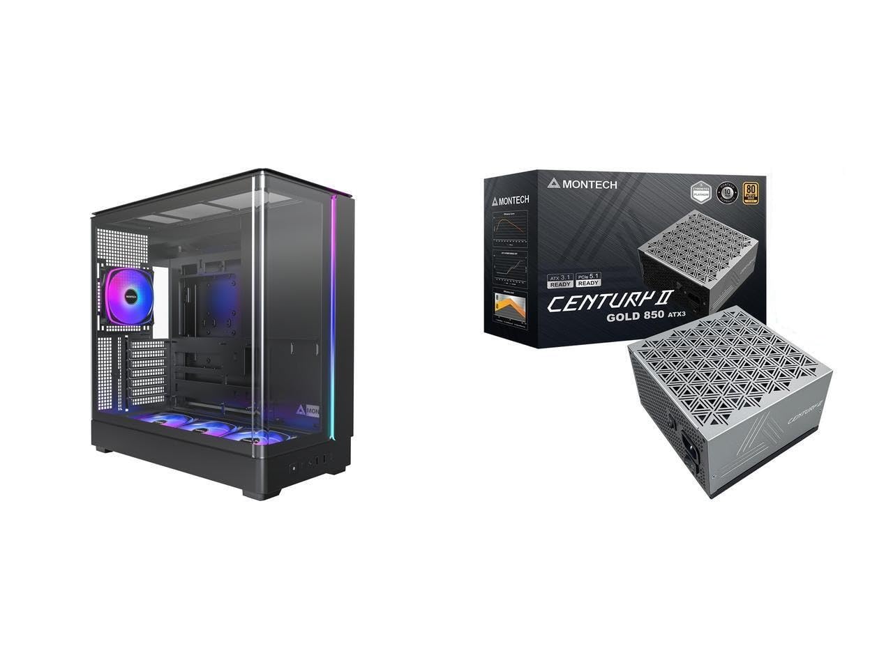 Montech Computer Case PSU Combo - King 45 PRO (B) CASE with Century II 850W PSU