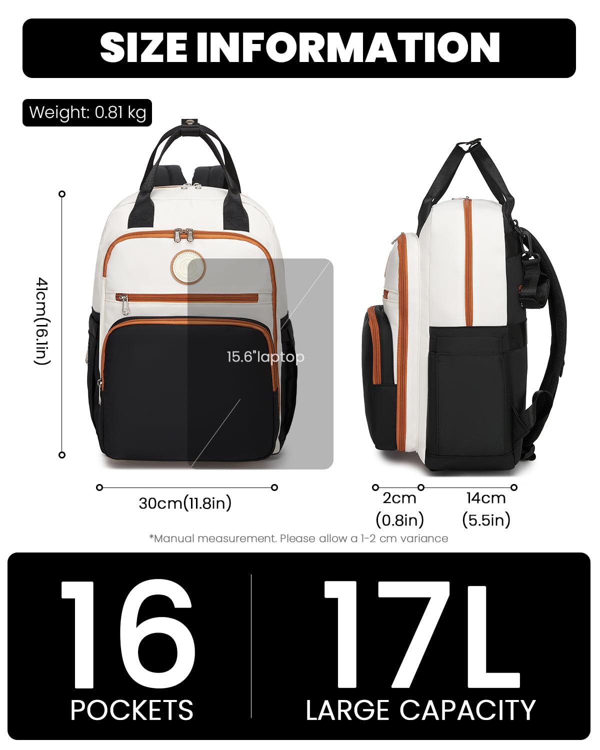 Miss Lulu Baby Wickelrucksack Groß Reiserucksack für Mama und Papa mit Kinderwagengurte Isolierter Flaschentasche Multifunktions-Taschen Groß Wasserabweisend für Reisen Krankenhaus Neugeborene - 4