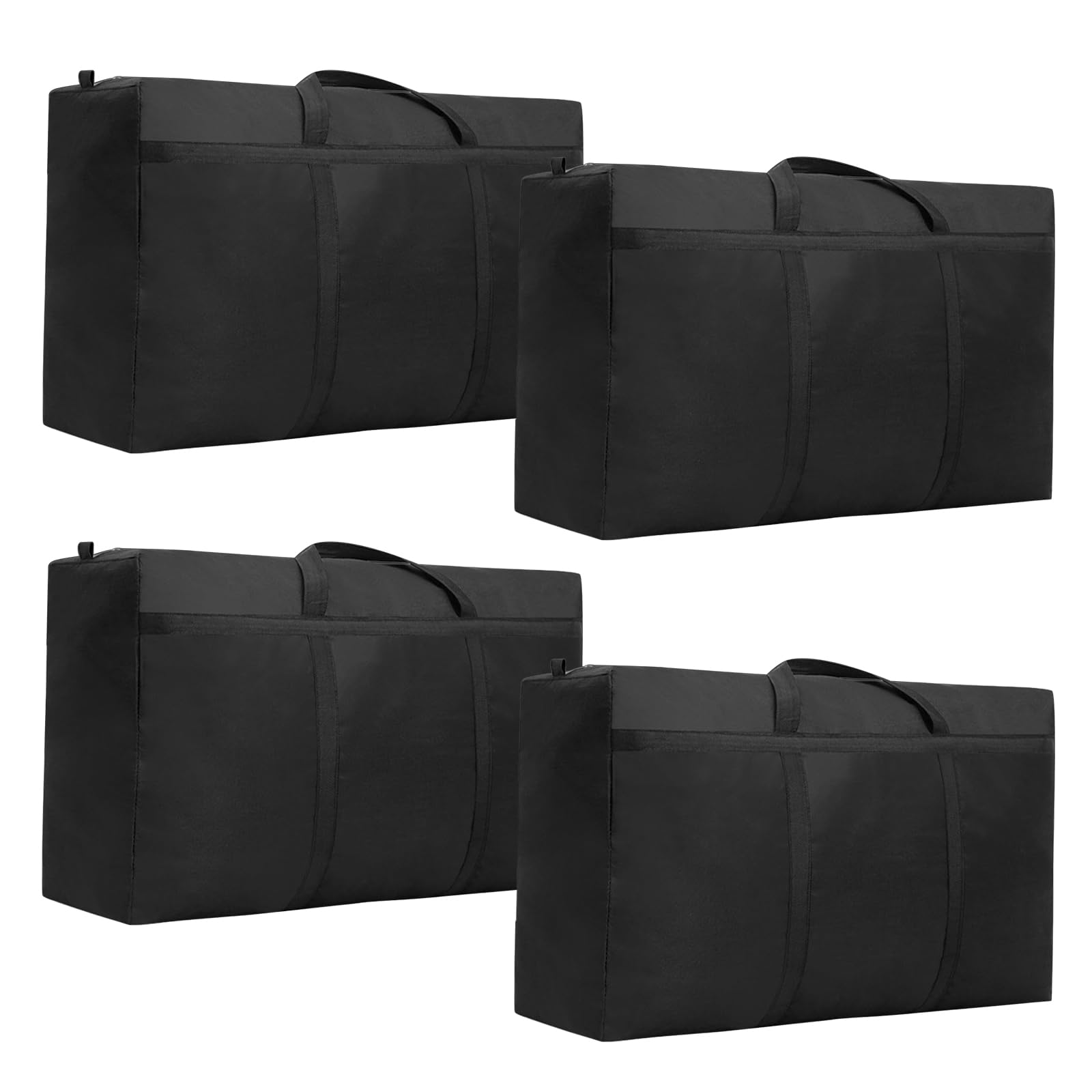 Large Storage Bags with Zips - 4Pcs 180L Waterproof 600D Oxford Moving Bags, Extra Large Clothes Storage Bag for Moving Storage Clothes Bedding Quilt Blankets, Duvets, Laundry, Underbed Storage