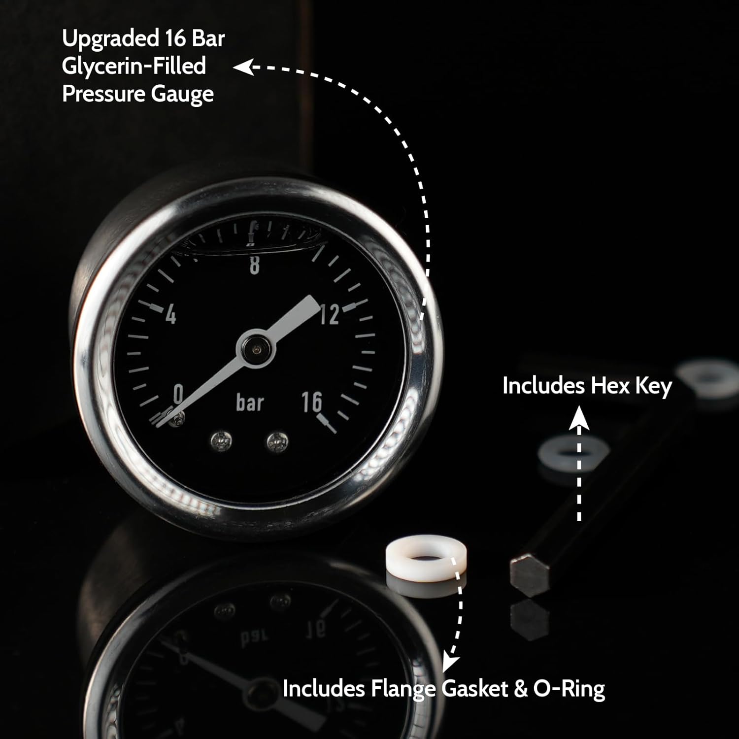 Upgrade E61 Group Head Pressure Pump Gauge Compatible with Faema, Rocket, ECM, Lelit,Expobar, and Similar E61 Espresso Machines – Brew Accessory