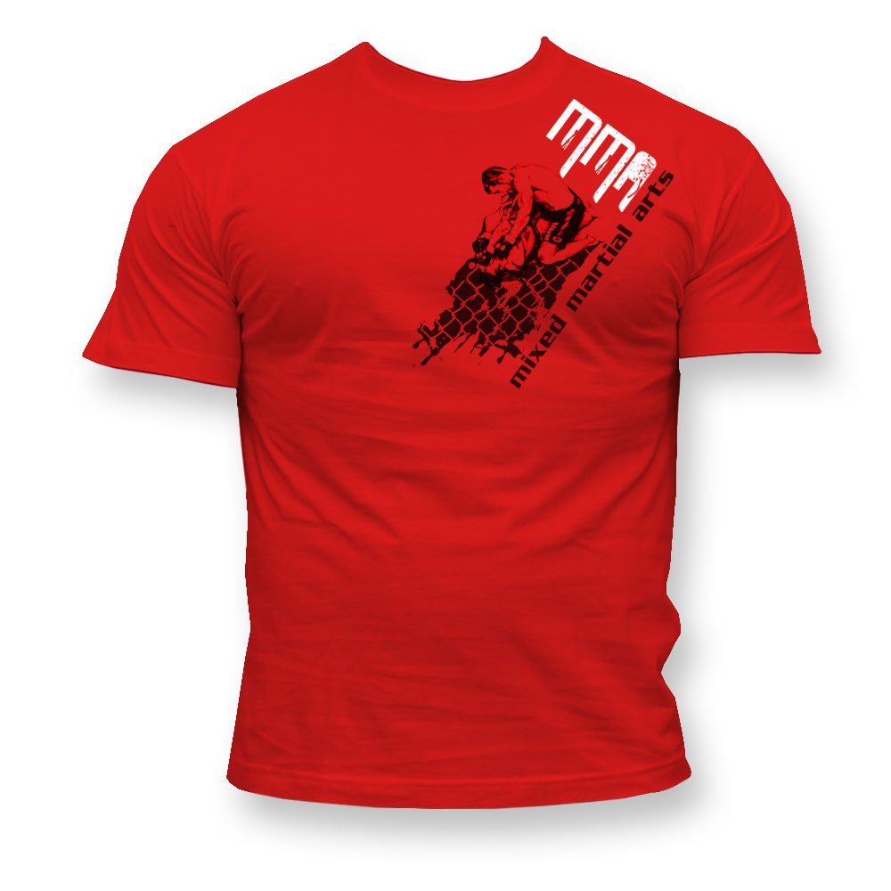 Dirty Ray Men's Red Martial Arts Mma Short Sleeve T-Shirt K52 (L)