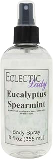 Eclectic Lady Eucalyptus Spearmint Body Spray, 8 ounces, Body Mist for Women with Clean, Light & Gentle Fragrance, Cologne with Soft, Subtle Aroma For Daily Use
