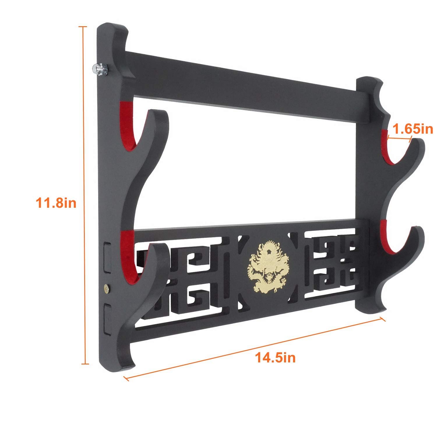 Wandmontage verticale zwaardhouder, zwaardstandaard bamboe zwaard houdt display hanger rek, muur wapenrek fluitrek, voor Katana Wakizashi Tanto ondersteuning alle zwaarden (3 -9 tier