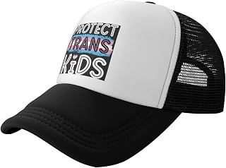Protect Trans Kids Transgender Youth LGBTQ Trucker hat Women Mesh Baseball Cap Sun Hat Fishing hat Men Dad Hat Black