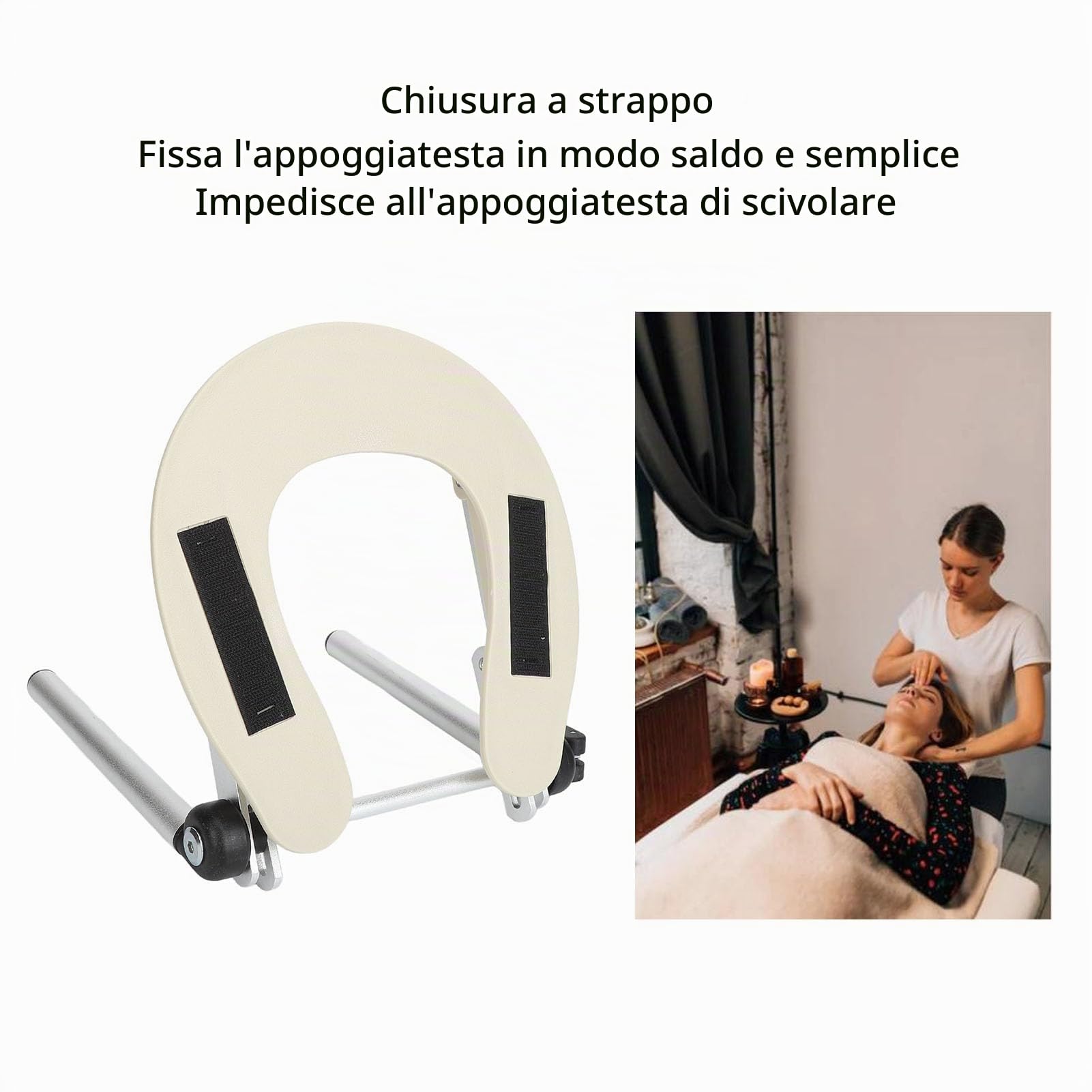 Culla massaggiante universale regolabile per lettino da massaggio, poggiatesta comfort Beauty Spa lettino lettino per attrezzature da massaggio