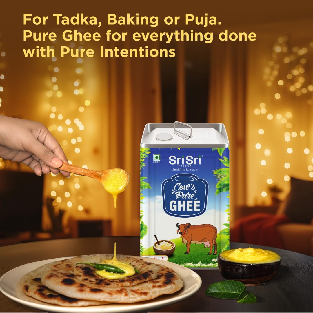 Sri Sri Tattva Cow’s Pure Ghee 5 Litre | Pure and Natural | Rich Texture and Aroma | Lab Tested | Rich in Good Fats and Antioxidants 2