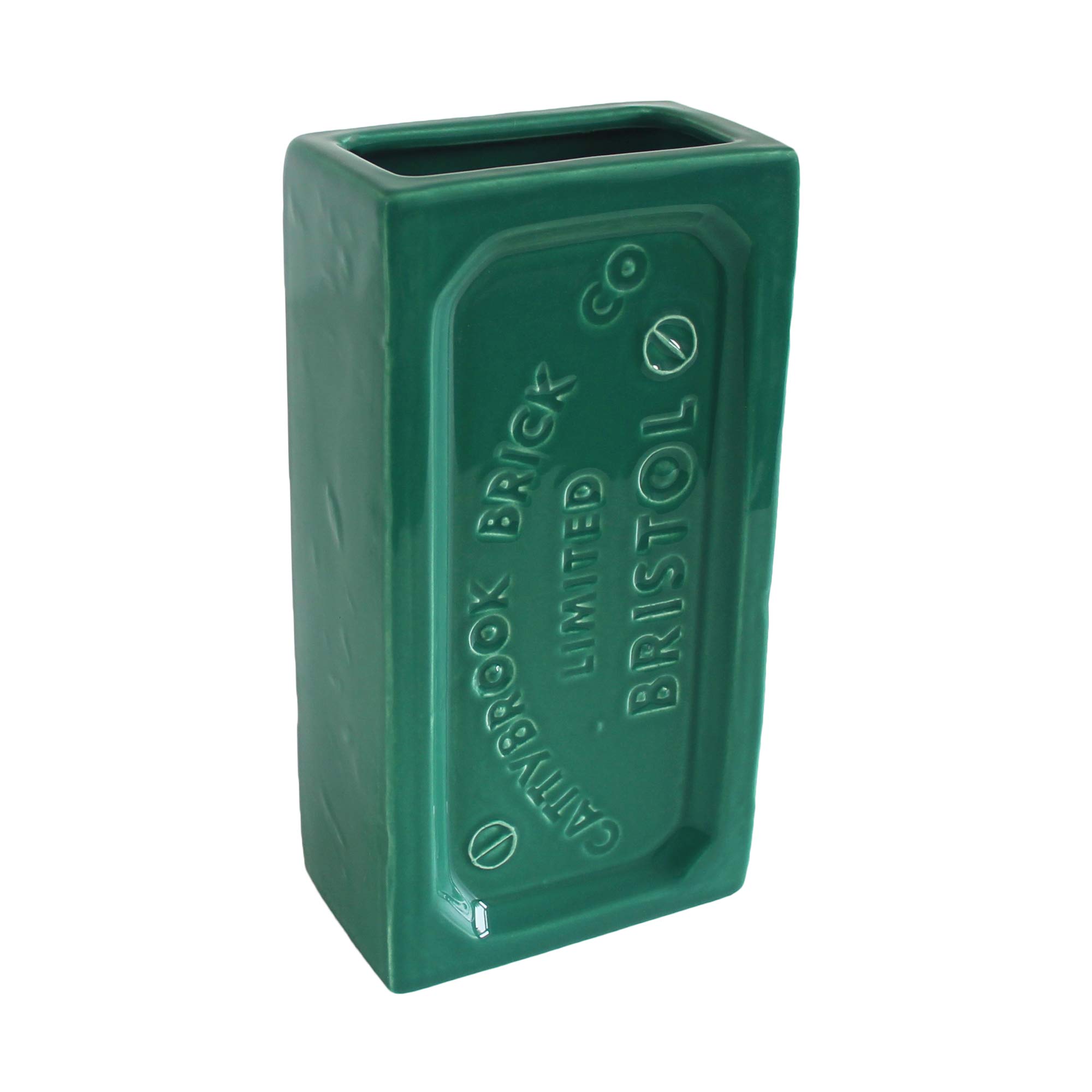 Stolen Form Green Bristol Brick Ceramic Vase