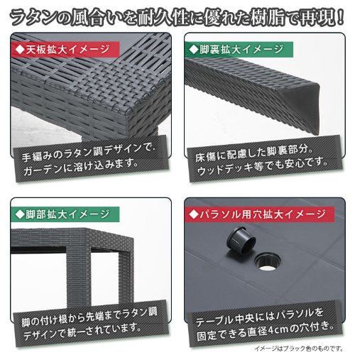 Amazon.co.jp: 不二貿易 ガーデン ステラテーブル プラスチック 80cm