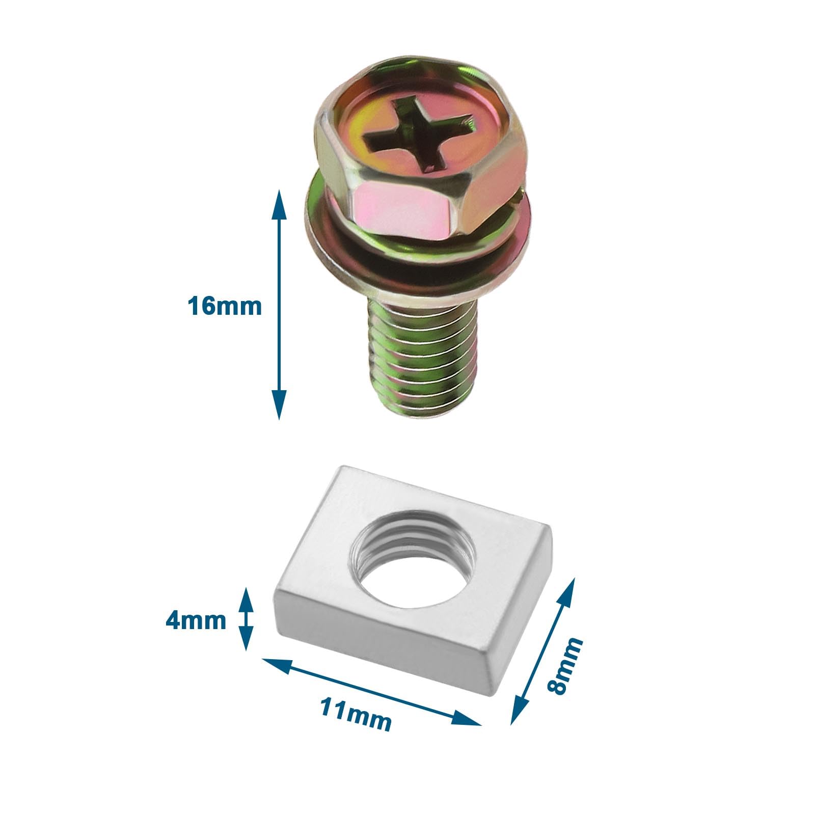 16 Sets Motorcycle Battery Bolts And Nuts, Battery Terminal Bolts And Nuts For ATV Scooter DIY Projects, Stainless Steel Motorcycle Battery Screws And Nuts - View #4