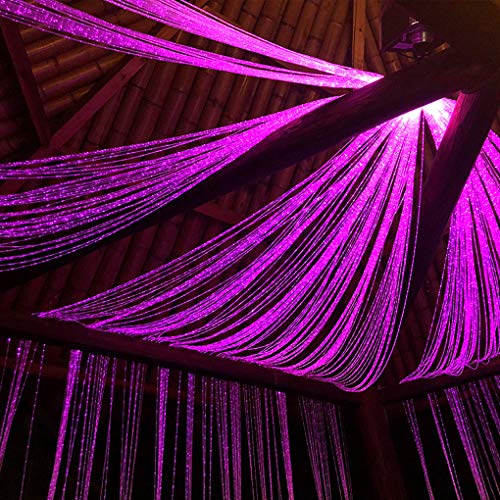 Image of AZIMOM 450pcs 0.03in 13.1ft PMMA Plastic Fiber Optic Curtain Waterfall Light Cable Flash Point Fiber Optic Strands Side Glow Optical Fiber Hanging Strings
