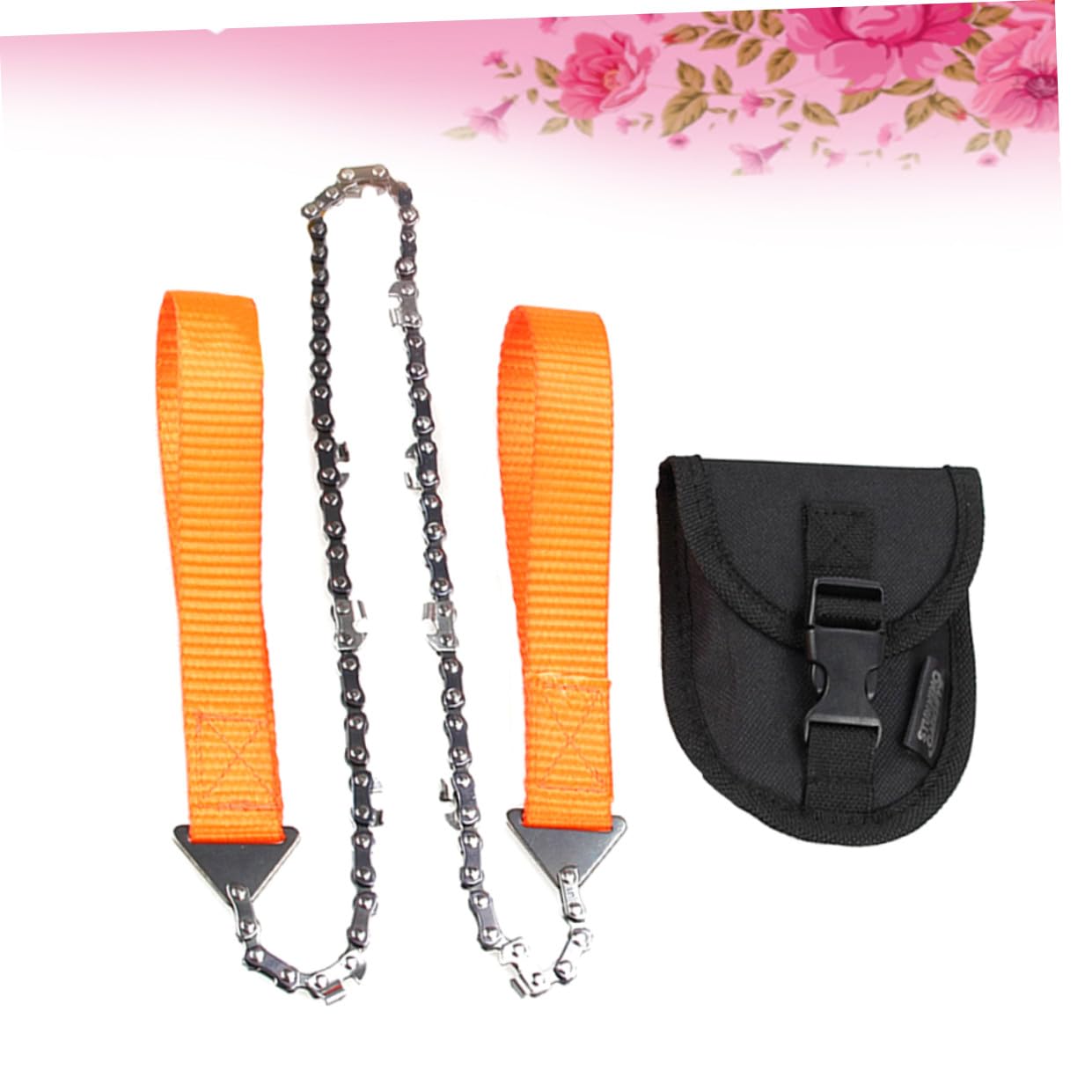 YARNOW 3pièces à Chaîne Portable Pliante Pour Camping Et Survie Outil De Coupe Pour Extérieur Pour Élagage Chasse Orange