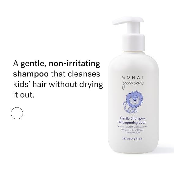 MONAT JuniorTM Gentle Shampoo - A safe, Gentle and Non-irritating Hair Shampoo for children. All Natural Tear-free, Sulfate & Paraben-free - Net Wt. 237 ml / 8 fl. Oz