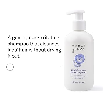 MONAT JuniorTM Gentle Shampoo - A safe, Gentle and Non-irritating Hair Shampoo for children. All Natural Tear-free, Sulfate & Paraben-free - Net Wt. 237 ml / 8 fl. Oz