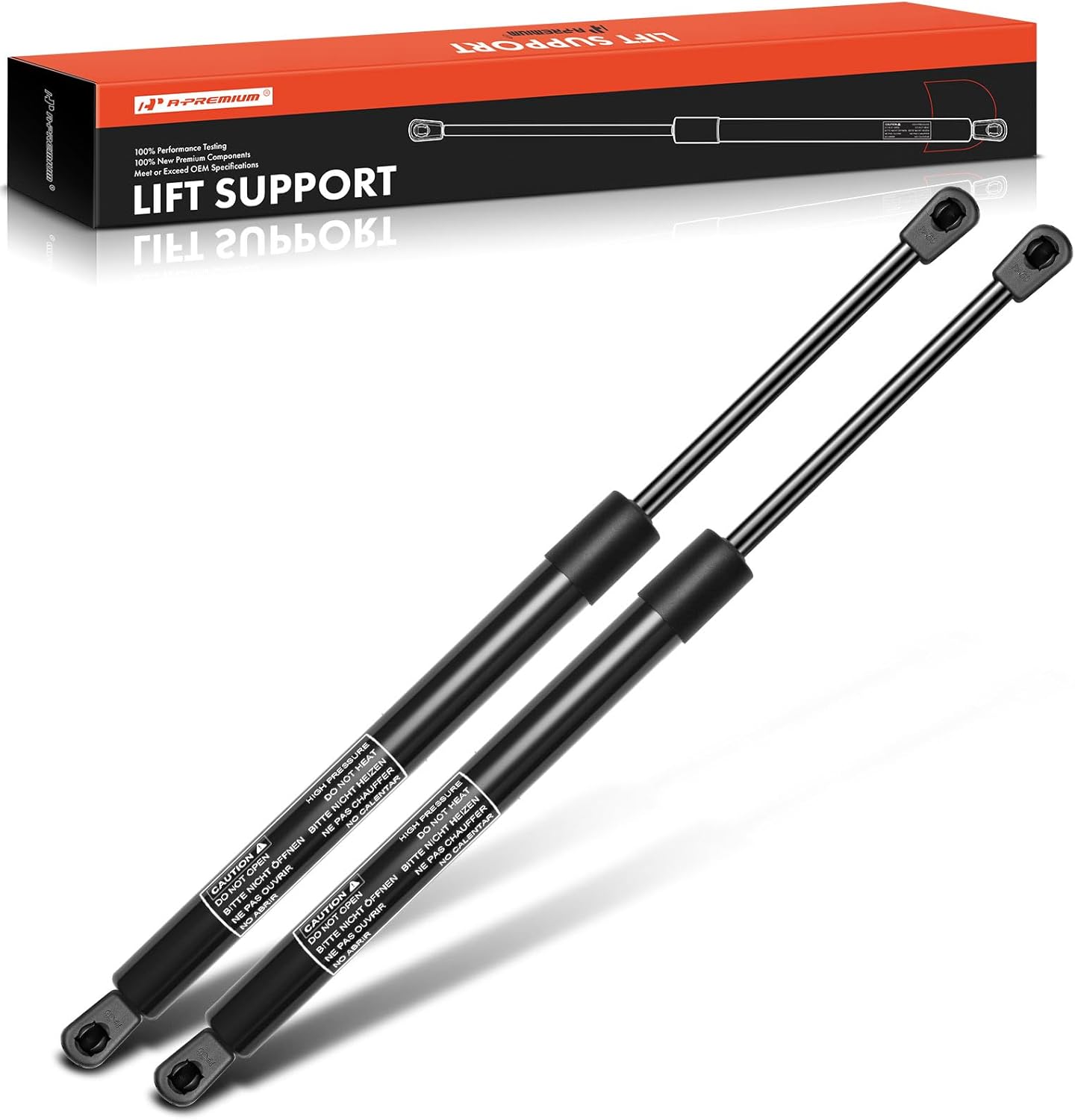 A-Premium Rear Hatch Struts Lift Supports Shocks Compatible with Chevy 02-09 Trailblazer (Excluding XL EXT LT), GMC Envoy, 04-07 Buick Rainier, Isuzu Ascender, Oldsmobile Bravada, Saab 9-7x, 2PC Set