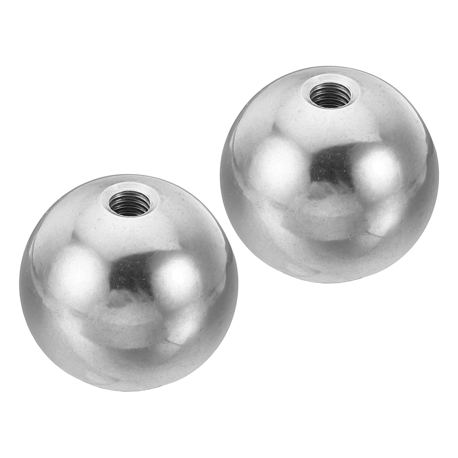PATIKIL Écrous Bouton, 2 Paquets M6 Femelle Filetage 30mm OD 304 Inox Acier Rond Bille Vis Capuchon Couvercle Pour Luminaire Meuble DIY ornementation, Argent