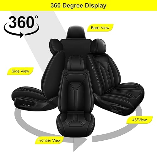 Miniatura 5 de Fundas de asiento delantero de automóvil para Kia Sportage 2007-2023, fundas de asiento automotriz de piel sintética con compatible con bolsa de