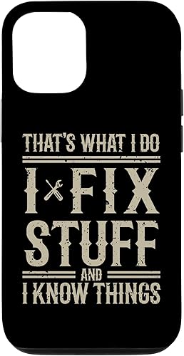 Miniatura 4 de Funda de trabajo para iPhone 11 That's What I Do I Fix Stuff And I Know Things Handyman