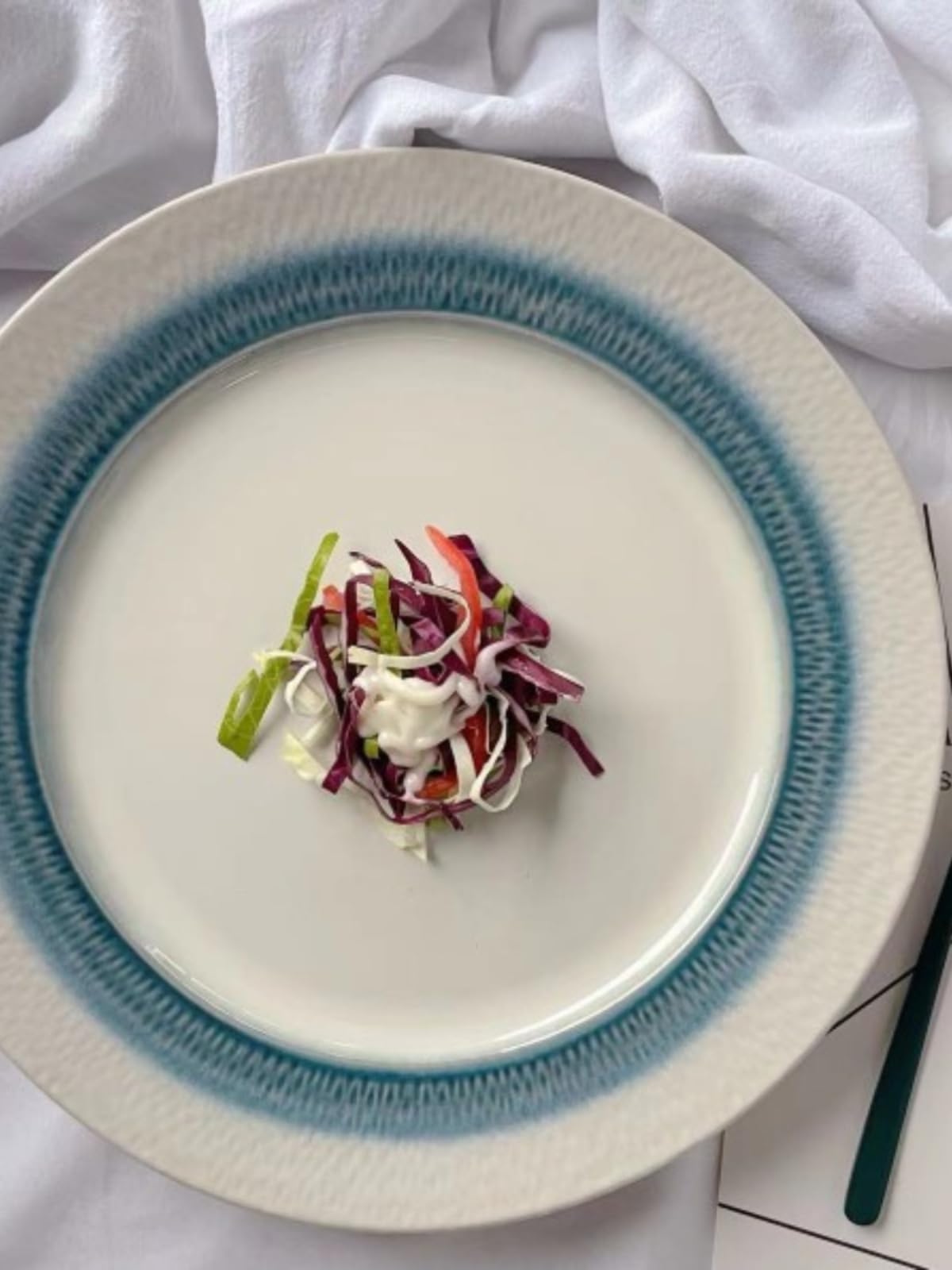 Platos para cocina de estilo europeo, plato de cena, plato de comedor en casa, plato de postre, plato de carne y pasta para comer (8 pulgadas, 7 piezas)