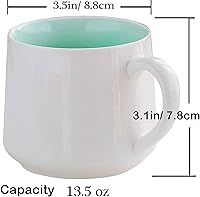 Vista 7 de Taza de café divertida de cerámica con caricatura 3D