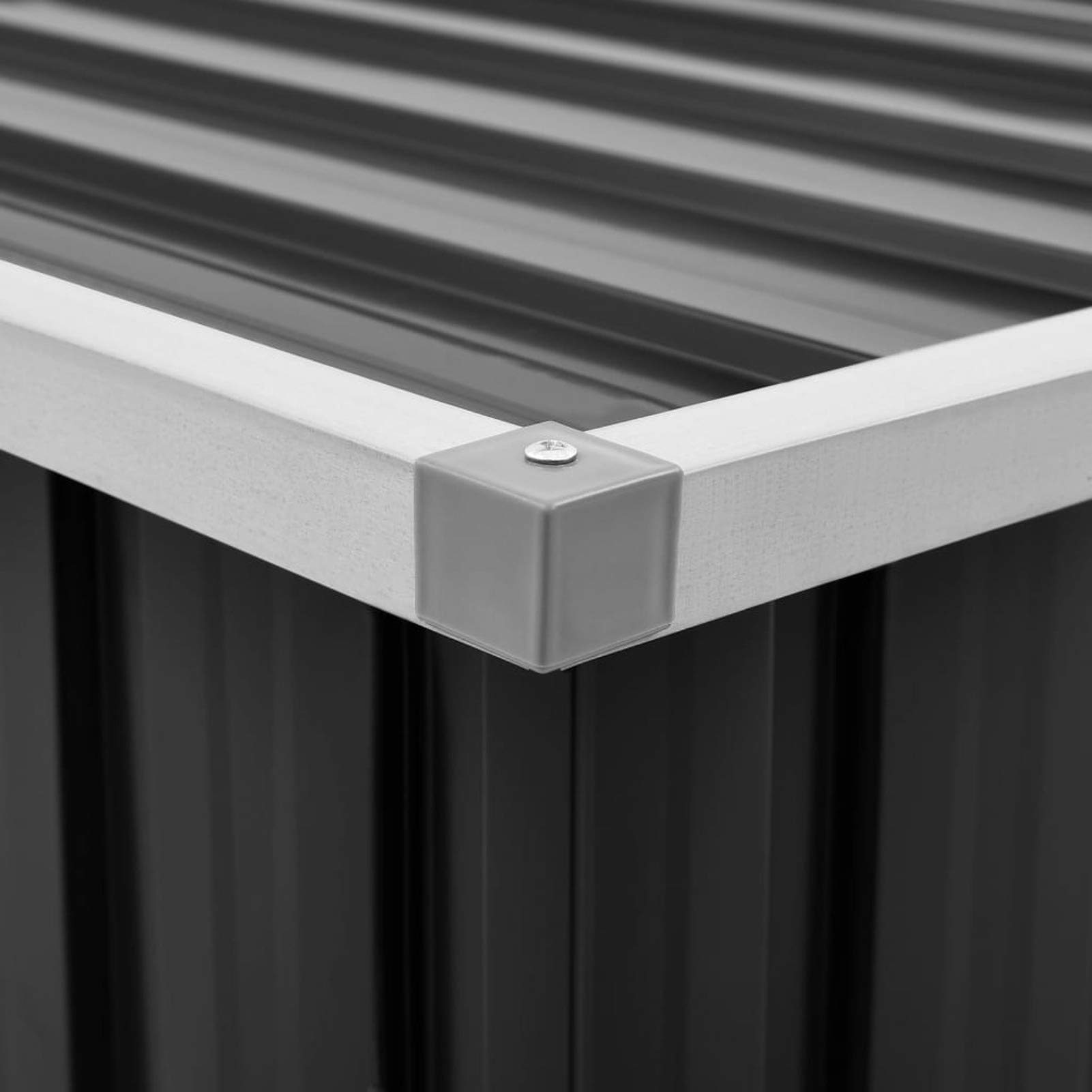 Festnight Gartenbox Wasserdicht Metall Auflagenbox Garten-Aufbewahrungsbox Große Kissen Werkzeugkasten Gartenbox Balkonschrank Gartentruhe Kissenbox Anthrazit 129 x 67 x 65 cm