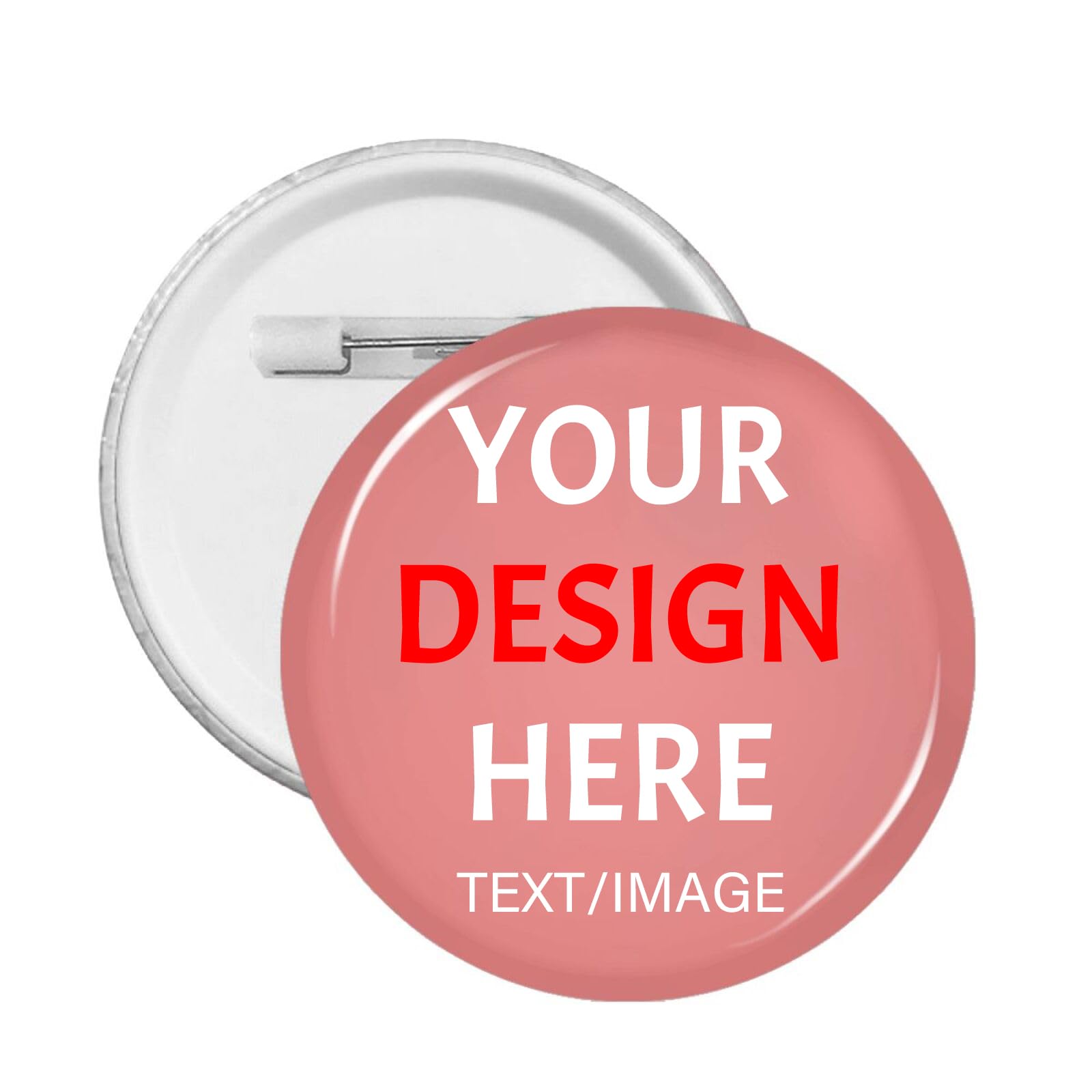 Custom Pins With Your Picture Text Logo Name Photo, Personalized Pins Buttons Custom Gift