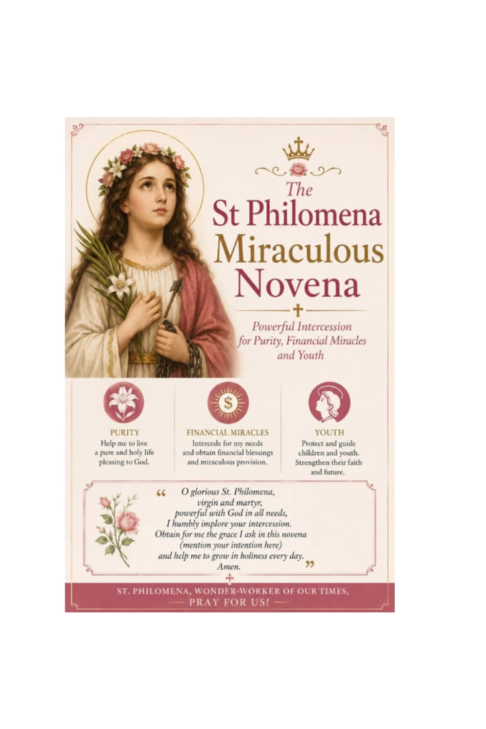 The St Philomena Miraculous Novena: Powerful Intercession for Purity Financial Miracles and Youth